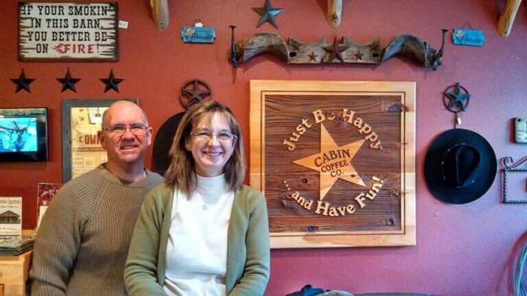 Wayne and Judy Jolley, owners of Cabin Coffee Blairsville!